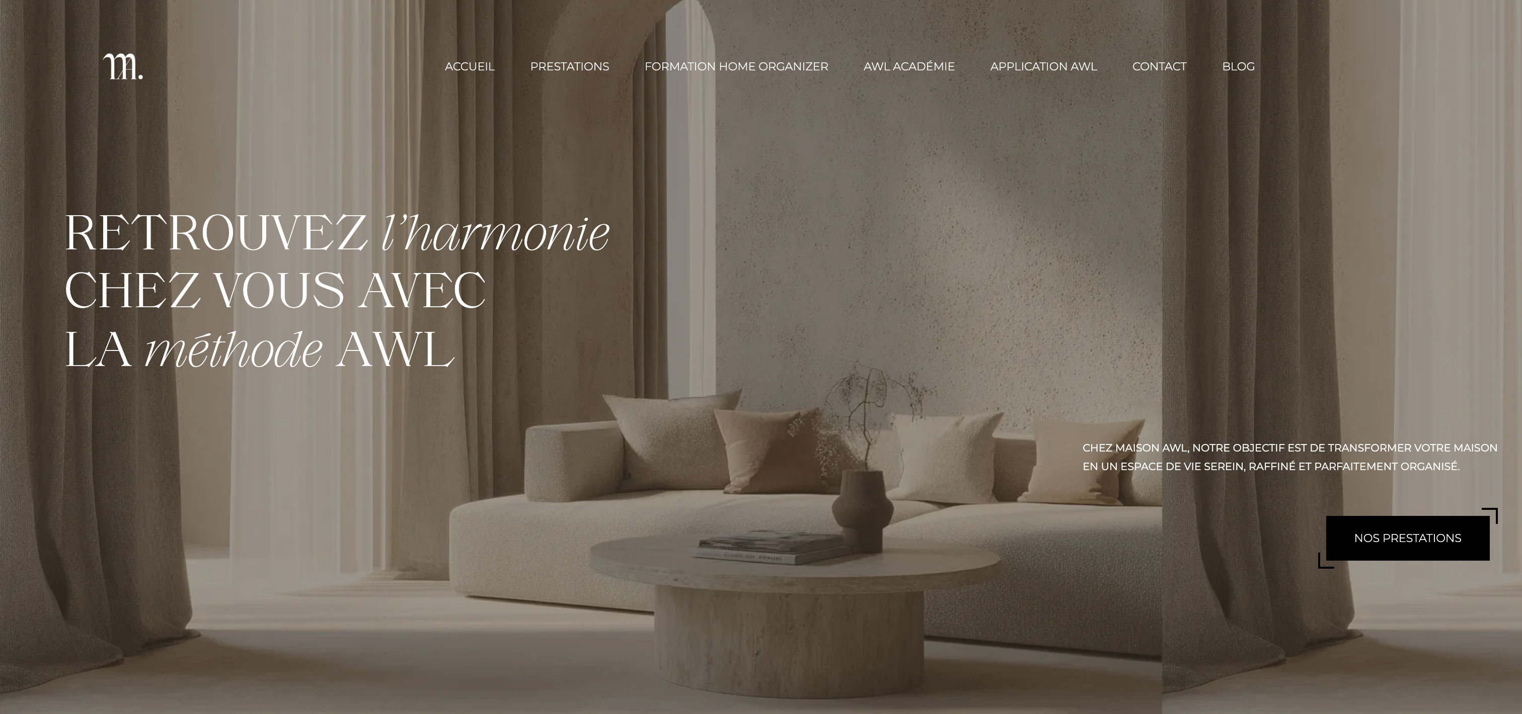 Landing page Maison AWL